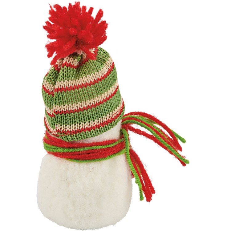 Beanie Snowman Critter - Polyester, Wool, Foam, Plastic