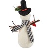 Snowman Joy Critter Set - Wool, Polyester, Foam, Plastic, Wood