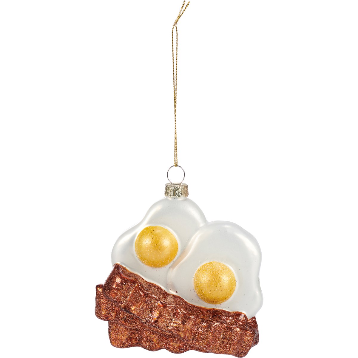Breakfast Glass Ornament - Glass, Metal, Glitter