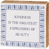 Kindness Is Beauty Block Sign Set - Wood, Paper