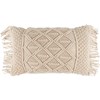Macrame Fringe Pillow - Cotton, Zipper