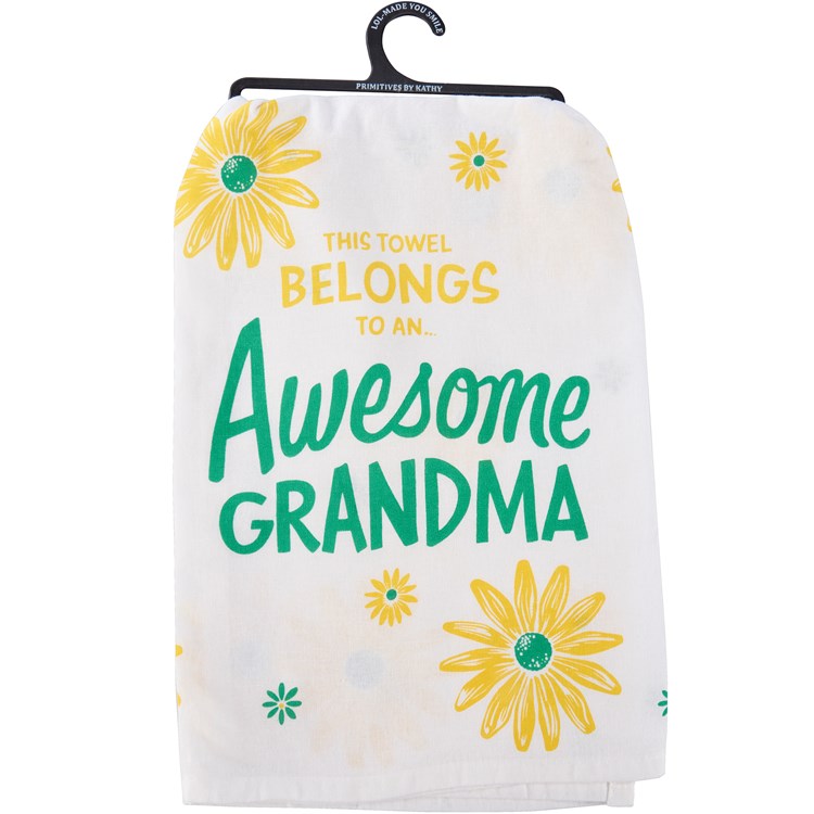 Belongs To An Awesome Grandma Kitchen Towel - Cotton