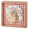 Teapot Inset Box Sign - Wood, Paper