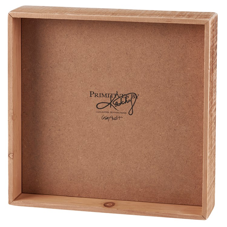 Teapot Inset Box Sign - Wood, Paper