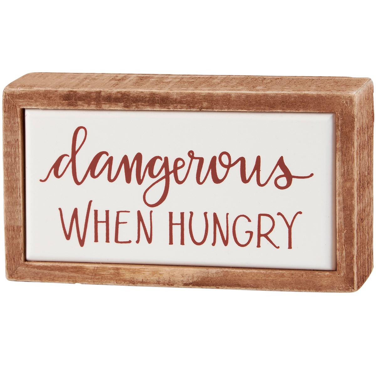 When Hungry Box Sign Mini - Wood