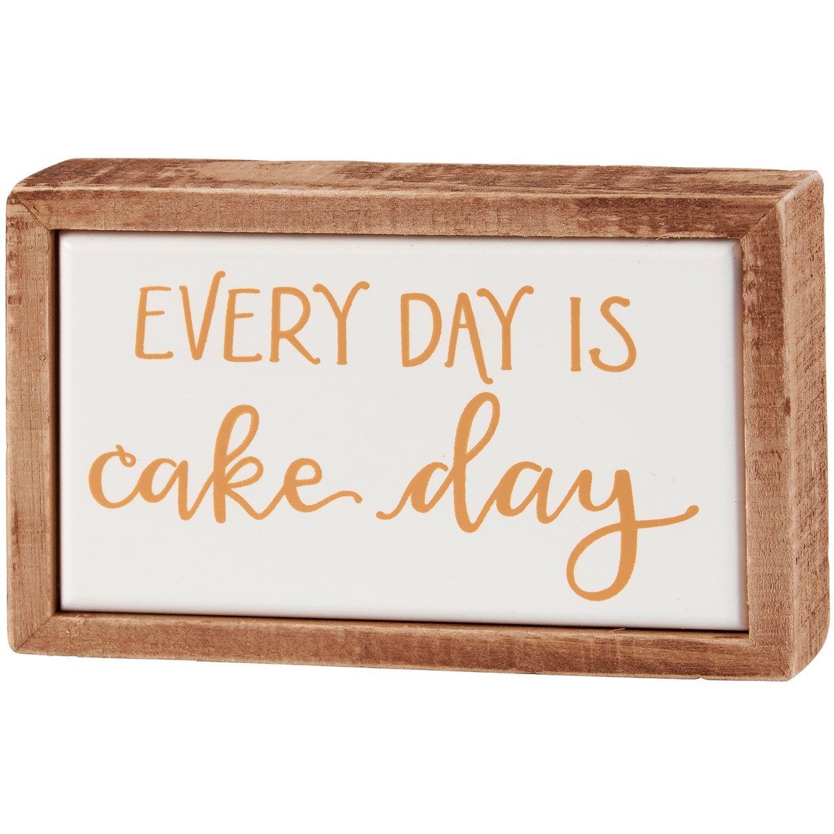 Cake Day Box Sign Mini - Wood