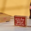 Seven Days Without Pizza Box Sign Mini - Wood