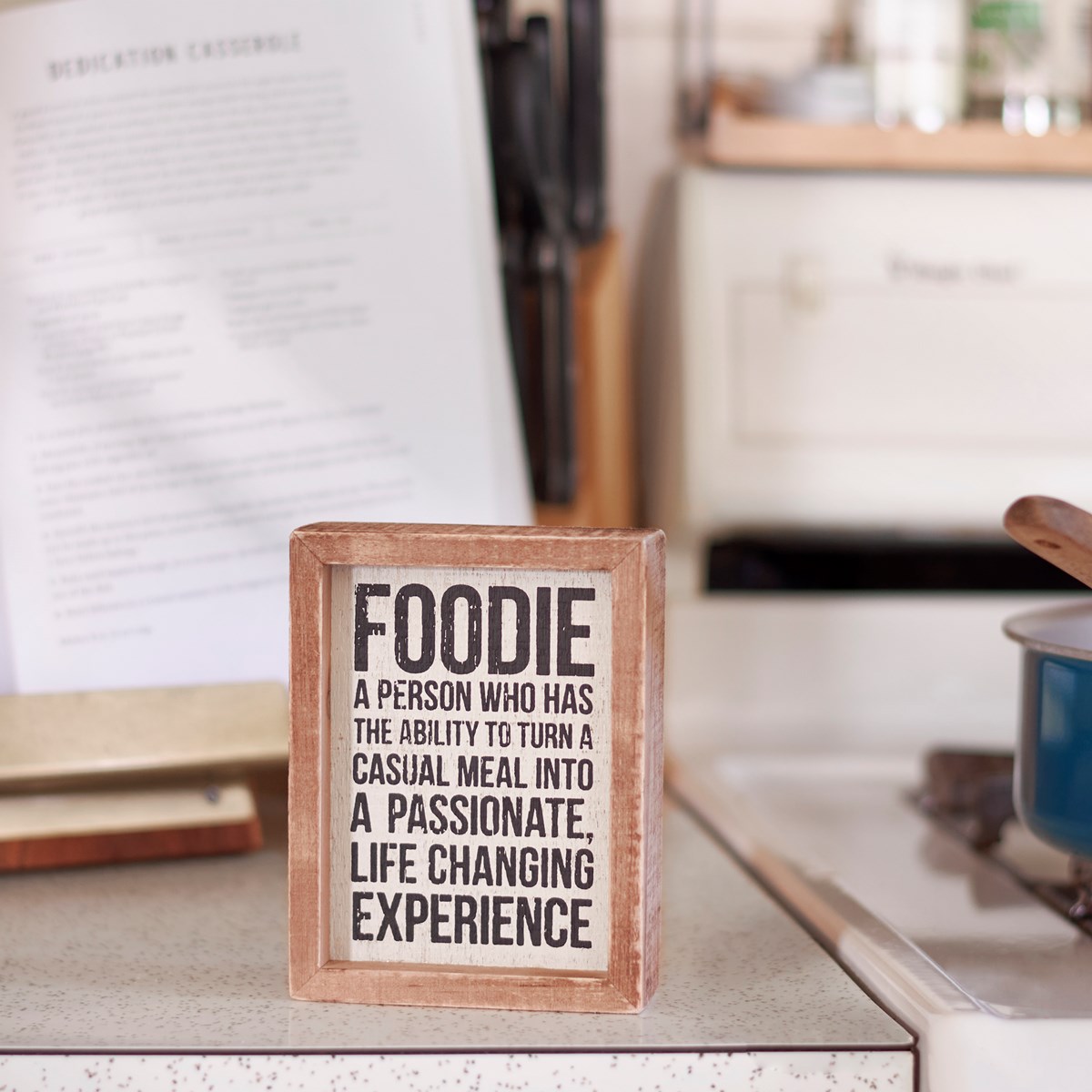 Foodie Inset Box Sign - Wood