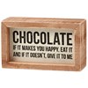 Chocolate Inset Box Sign - Wood
