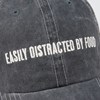 Distracted By Food Baseball Cap - Cotton, Metal