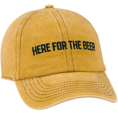 Here For The Beer Baseball Cap - Cotton, Metal