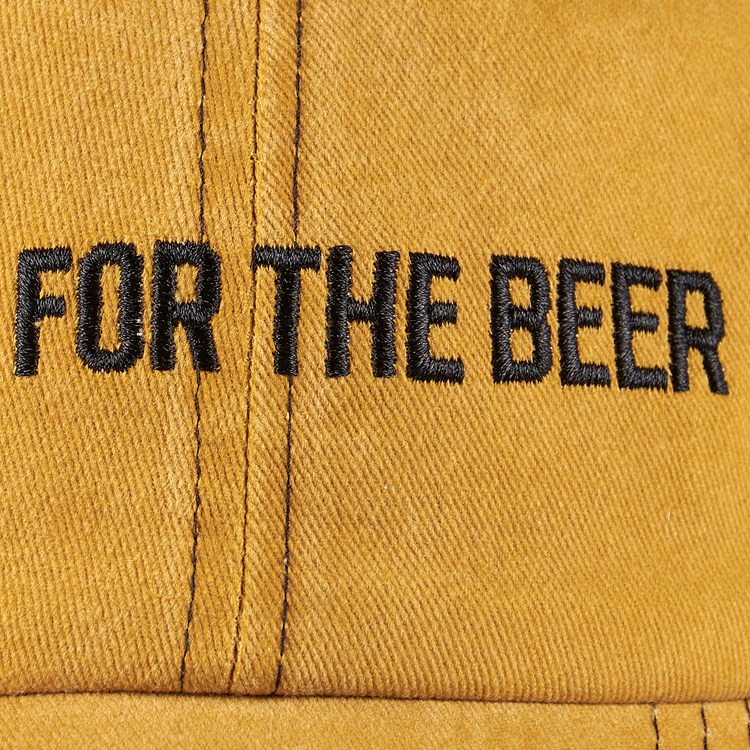 Here For The Beer Baseball Cap - Cotton, Metal