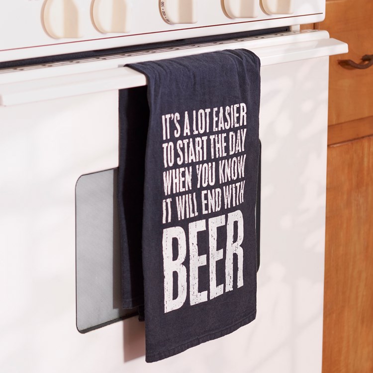 End With Beer Kitchen Towel - Cotton