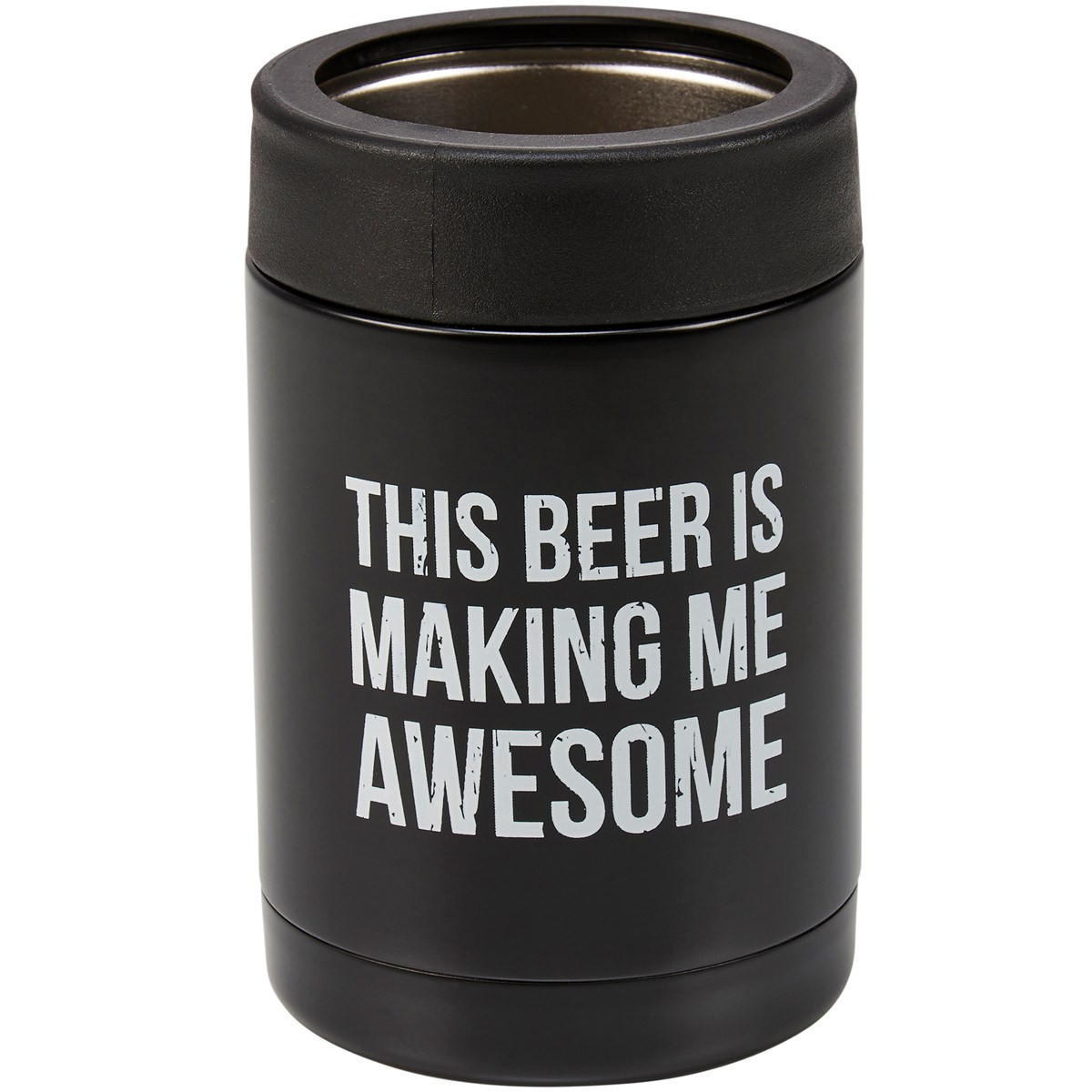 Making Me Awesome Can Cooler - Stainless Steel, Plastic