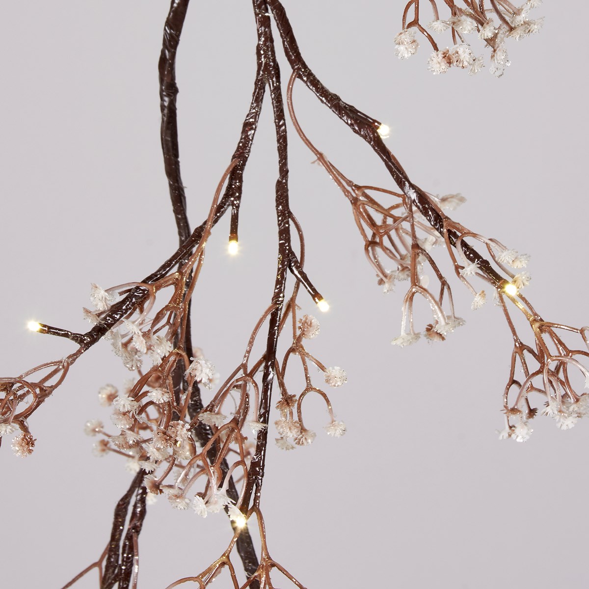 Baby's Breath Lighted Garland - Wire, Plastic, Cord, Lights, Glitter