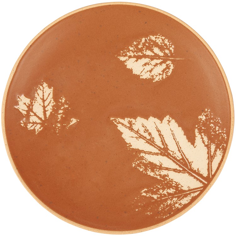 Fall Leaves Dessert Plate - Stoneware