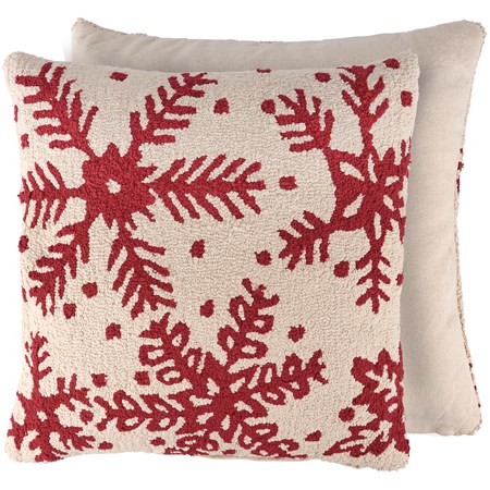 Snowflakes Pillow - Cotton, Zipper