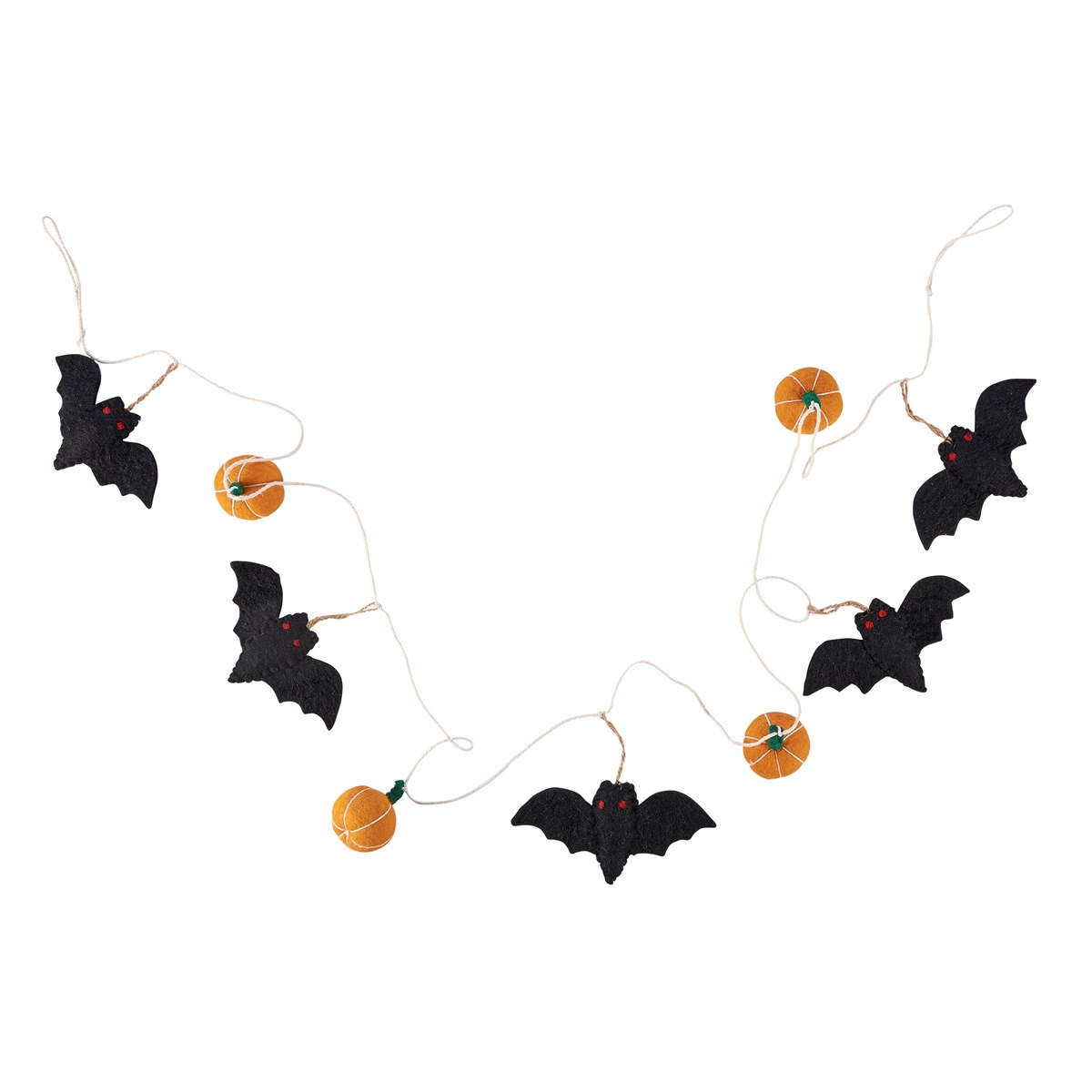 Bats And Pumpkins Garland - Felt, String