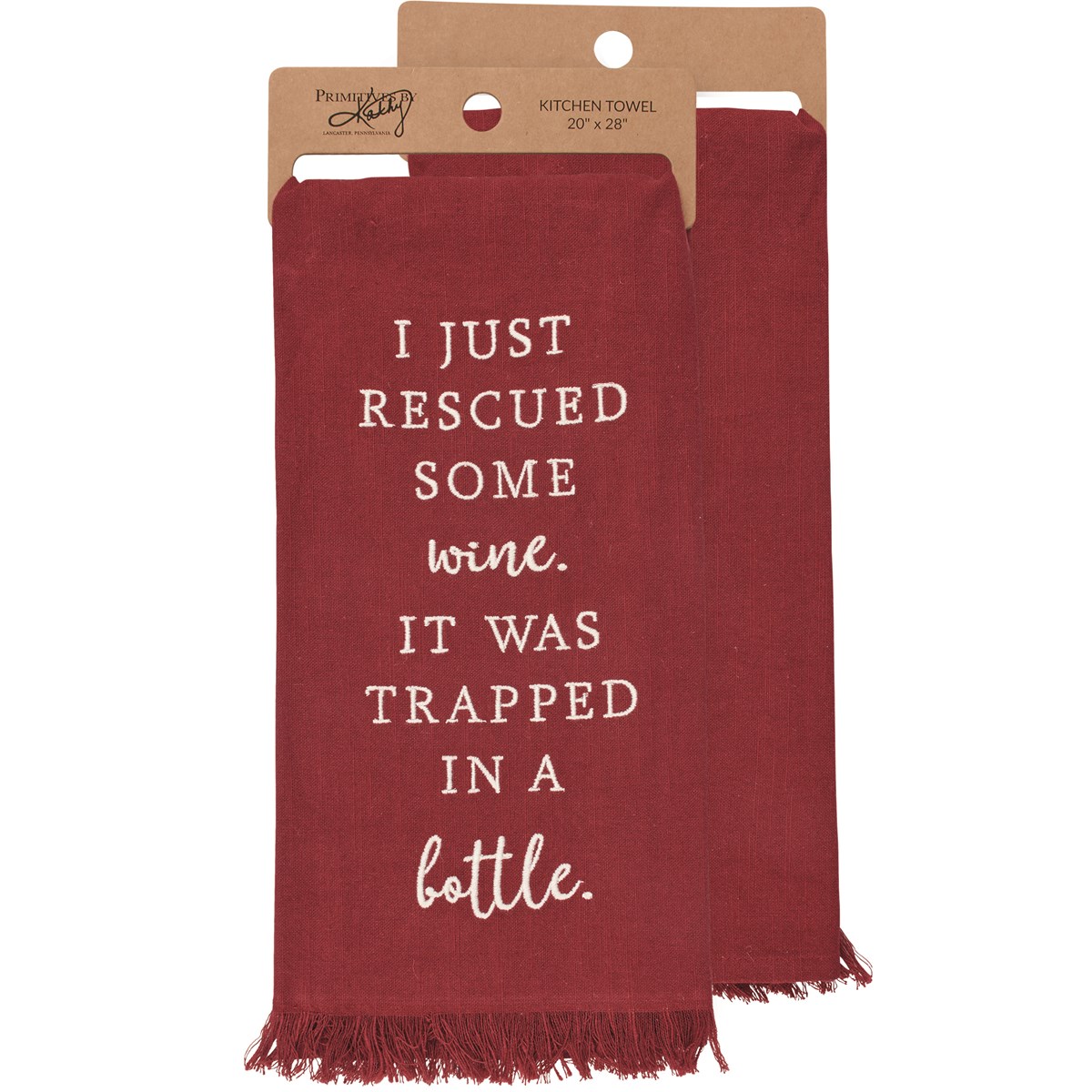 Rescued Wine Kitchen Towel - Cotton