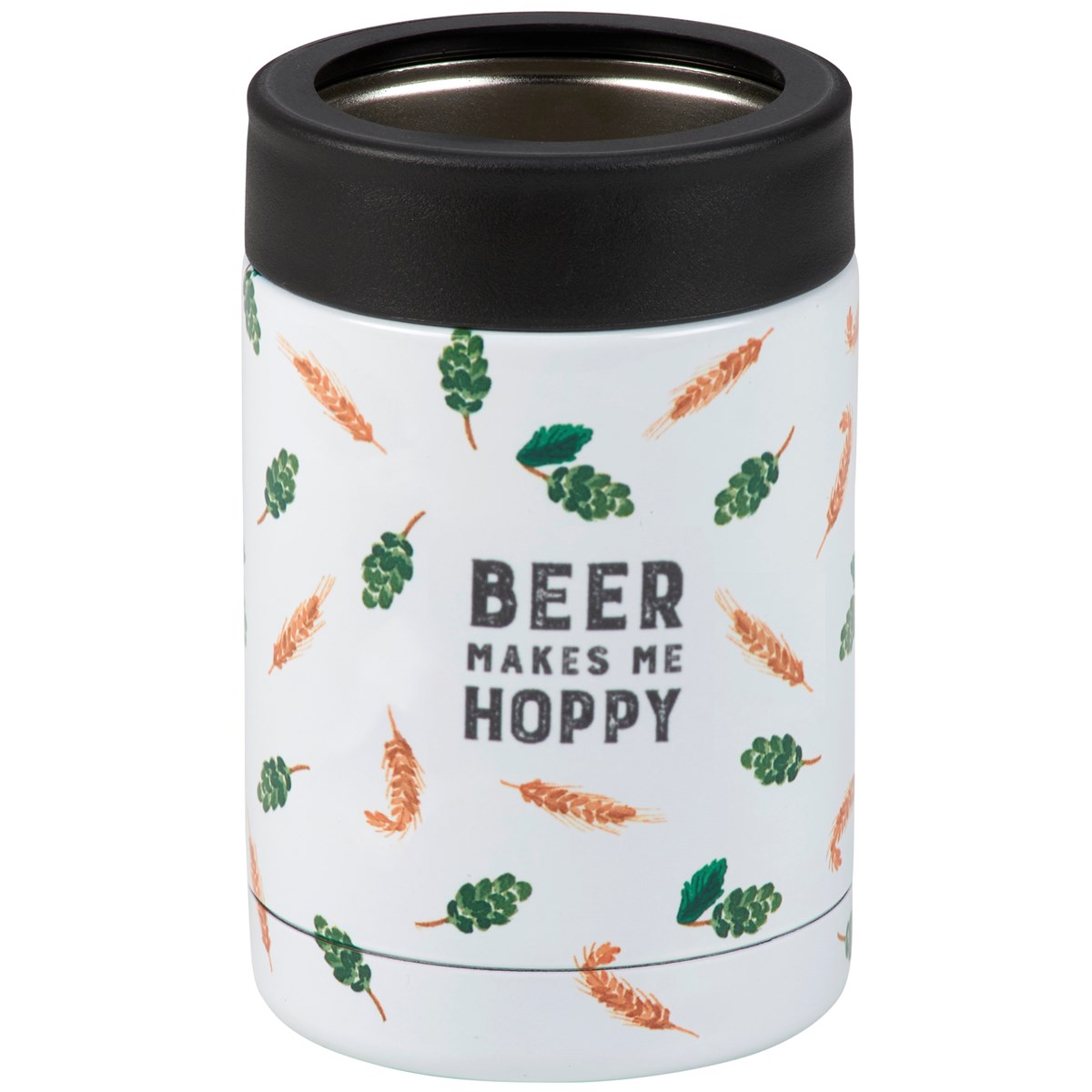 Beer Makes Me Hoppy Can Cooler - Metal, Plastic