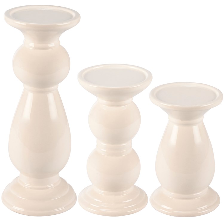 Pillar Candle Holder Set - Ceramic