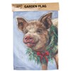 Winter Pig Garden Flag - Polyester