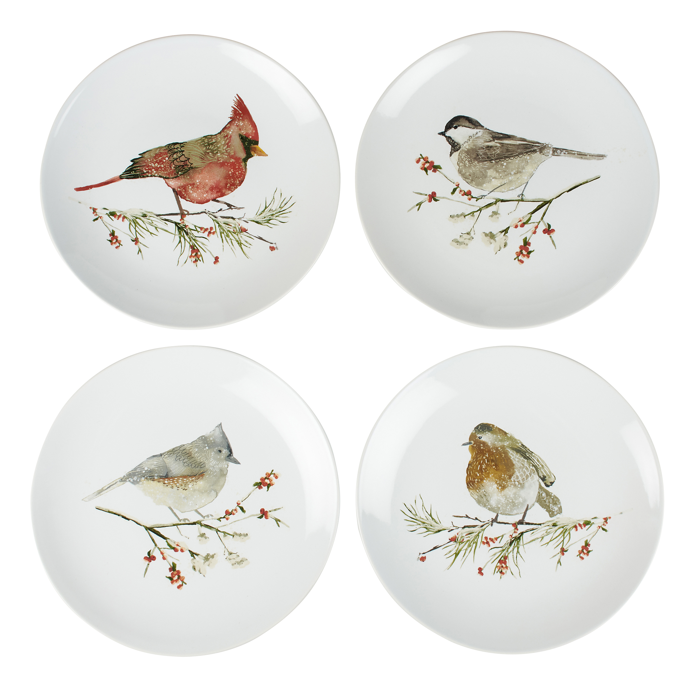 Winter Birds Plate Set | Primitives By Kathy