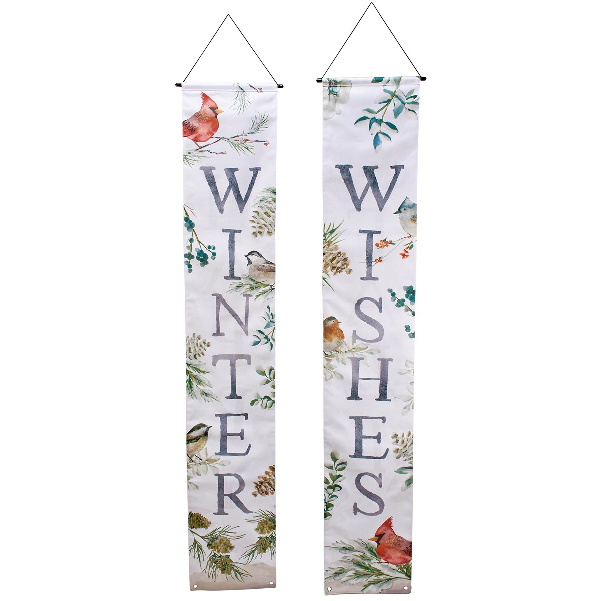 Seasonal Porch Banner Set - Polyester, Plastic, Cord, Metal