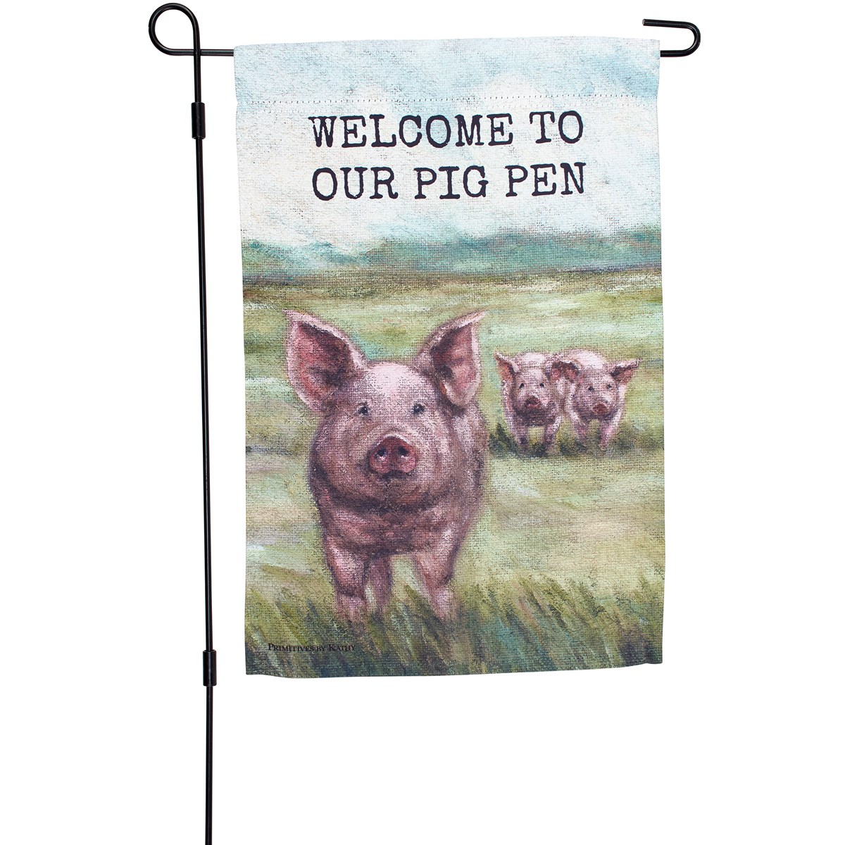 Pig Pen Garden Flag - Polyester