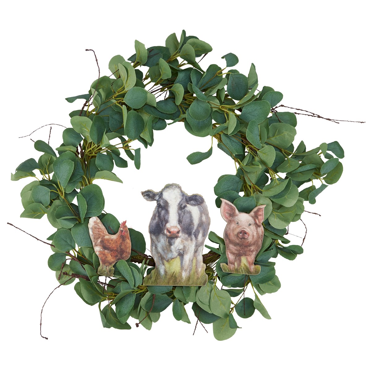 Farm Wreath Insert Set - Wood, Paper, Wire