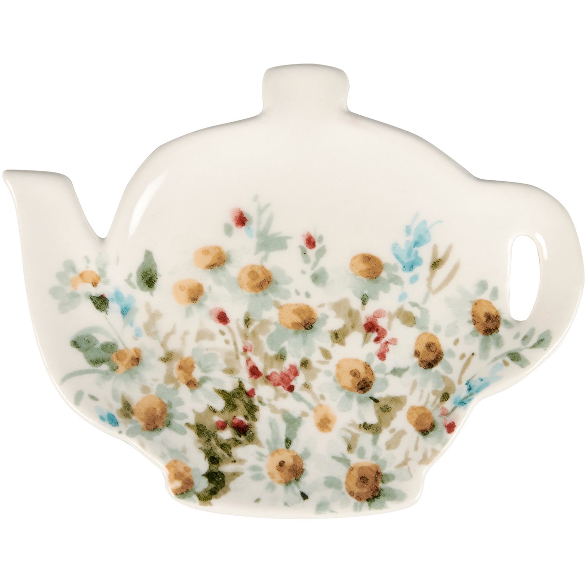 Florals Tea Bag Holder Set - Stoneware