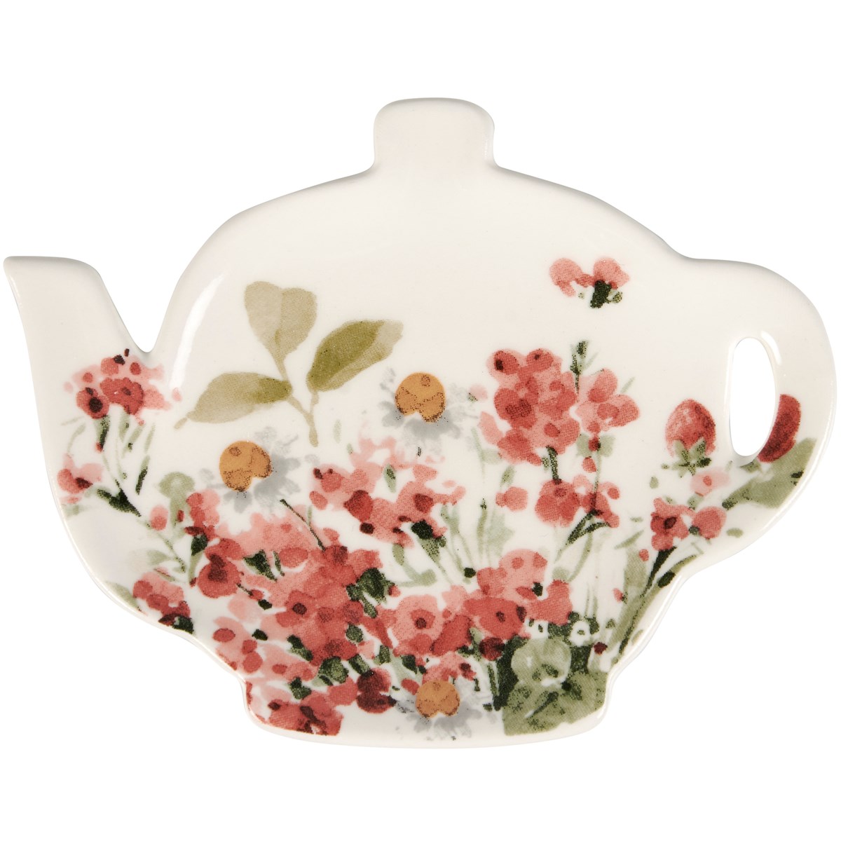 Florals Tea Bag Holder Set - Stoneware