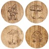 Mushrooms Coaster Set - Wood, Foam