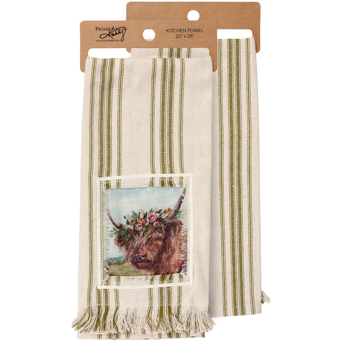 Floral Highland Kitchen Towel - Cotton
