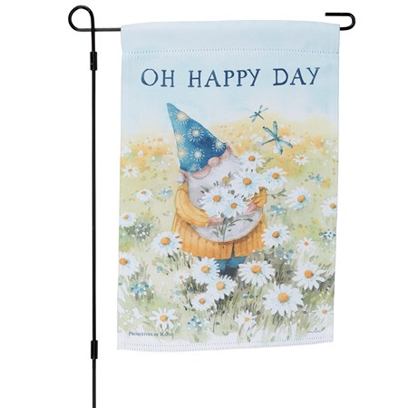 Oh Happy Day Garden Flag - Polyester