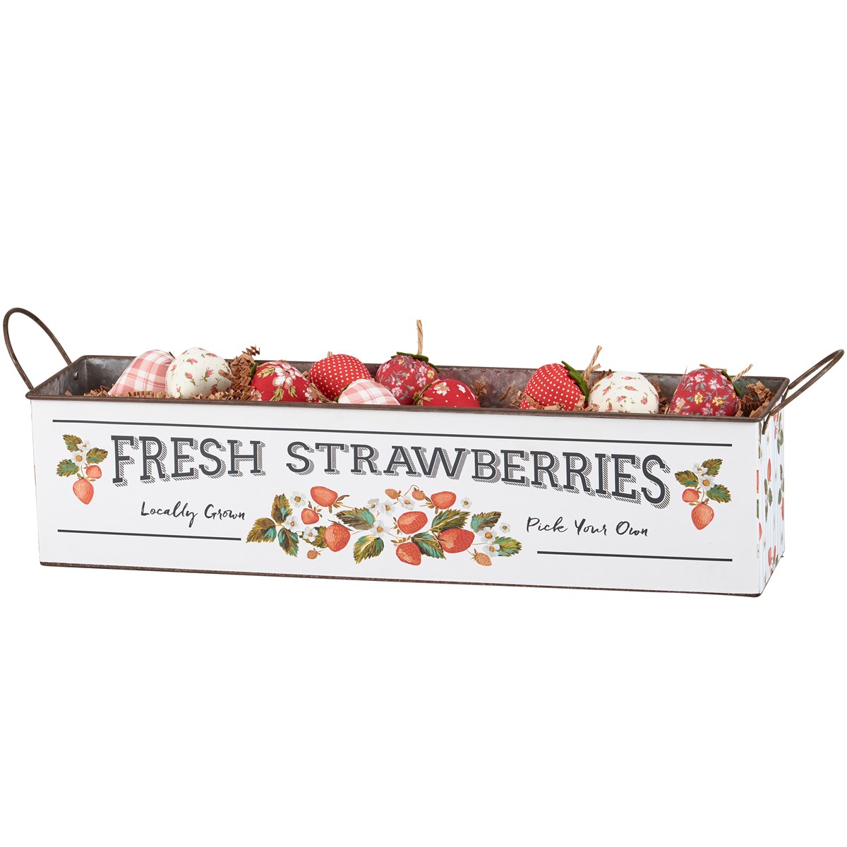 Fresh Strawberries Bin Set - Metal, Paper