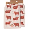 Cows Make Me Happy Kitchen Towel - Cotton, Linen