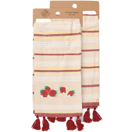 Strawberries Kitchen Towel - Cotton, Linen