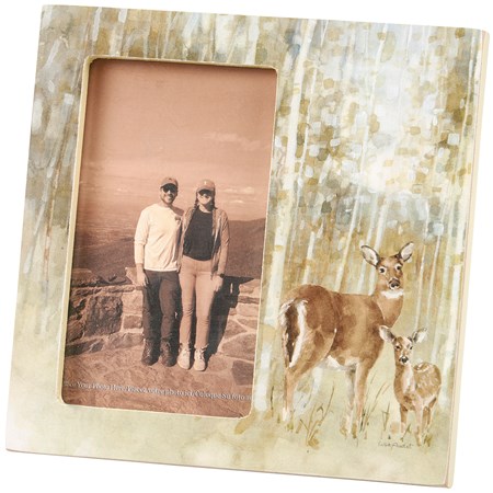 Deer Plaque Frame - Wood, Paper, Metal
