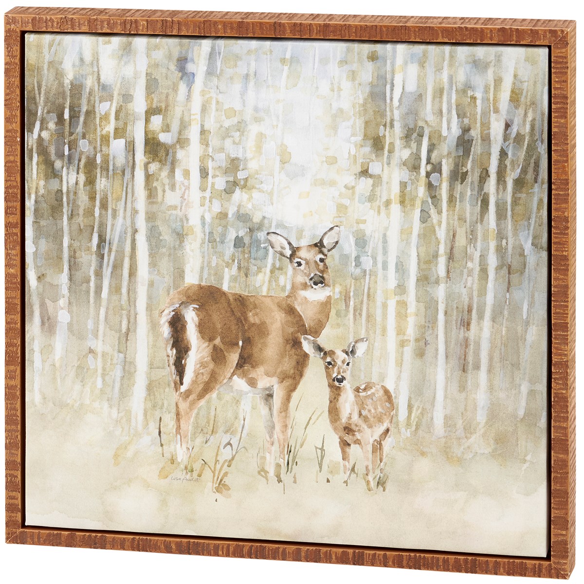 Deer Wall Decor - Wood, Canvas