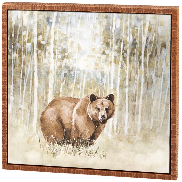 Bear Wall Decor - Wood, Canvas