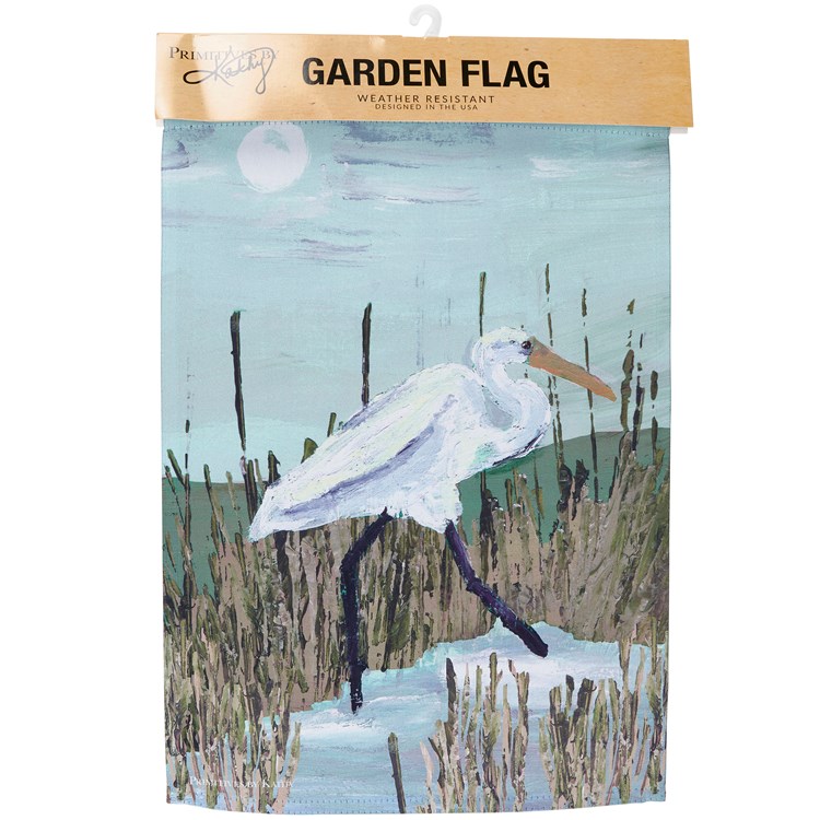 Heron Garden Flag - Polyester