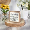 Mama Needs Coffee Box Sign Mini - Wood