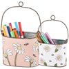 Daisy And Bee Bucket Set - Metal, Paper