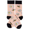 Bee And Daisy Socks - Cotton, Nylon, Spandex
