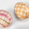 Gingham Wooden Eggs - Wood, Paper