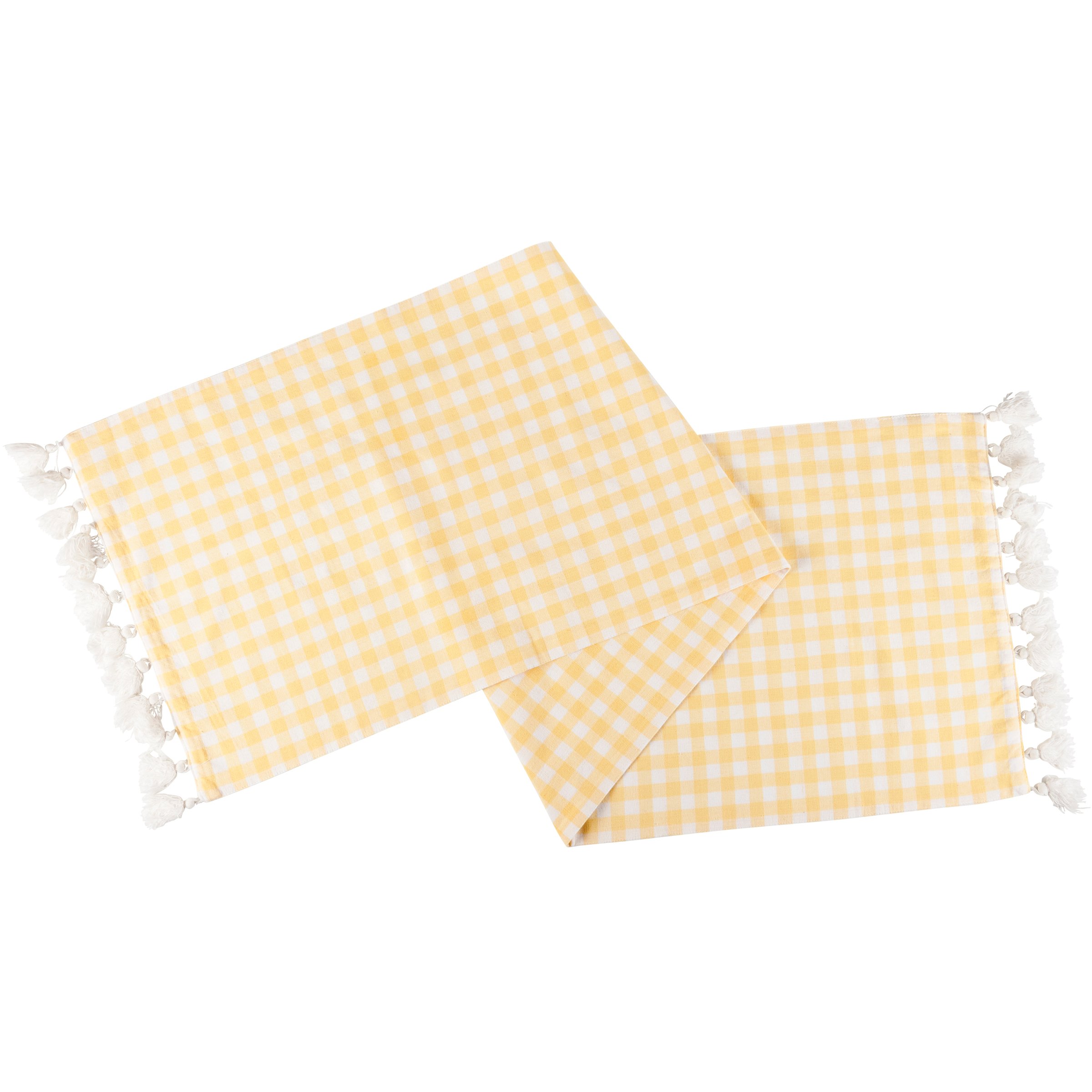 Yellow Gingham Table Runner Primitives By Kathy