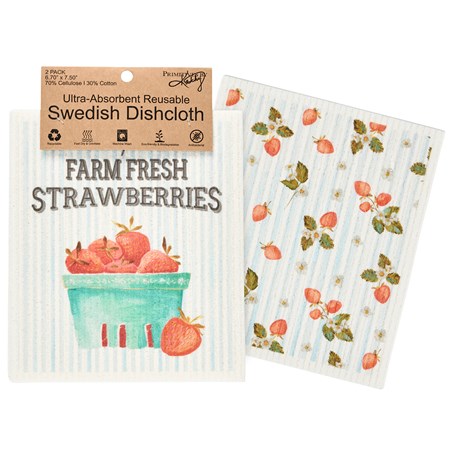 Berry Swedish Dishcloth Set - Cellulose, Cotton