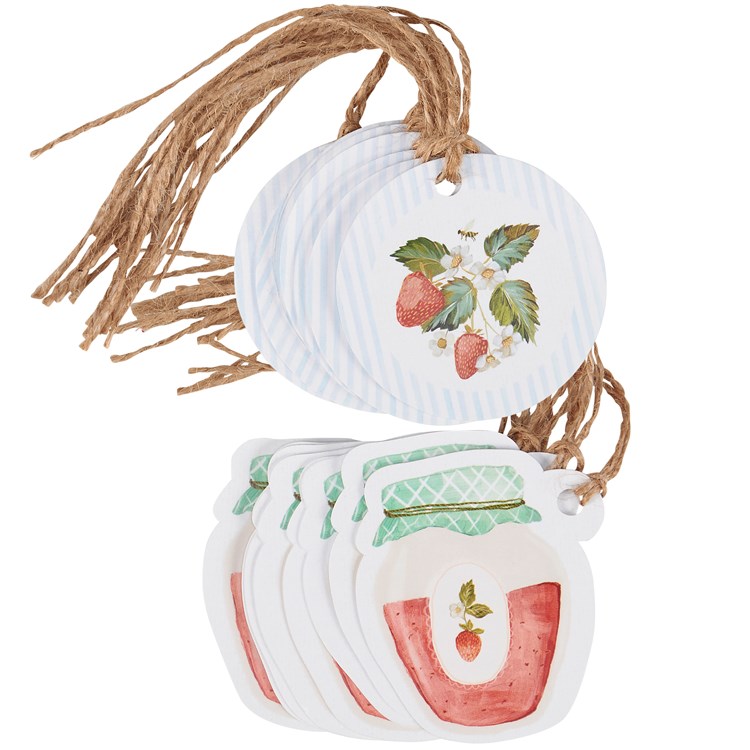 Strawberry Gift Tag Set - Paper, Twine