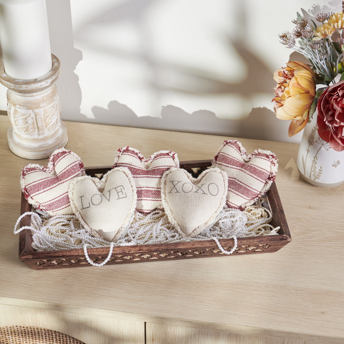 Timant Heart Set Love Fabric Heart Set | Primitives By Kathy